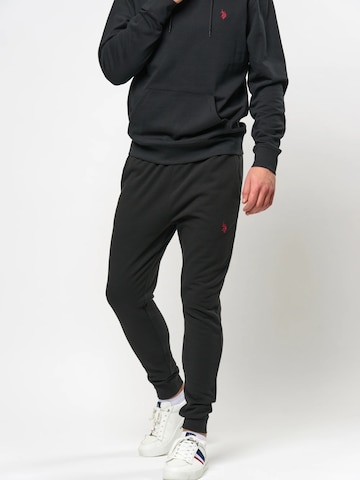 Effilé Pantalon 'Ashlar' U.S. POLO ASSN. en noir