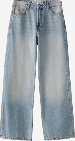 BershkaLoosefit Traperice - plava boja: prednji dio