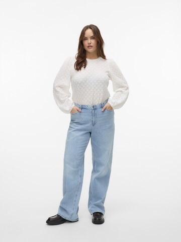 Vero Moda Curve Bluse 'VMCFlower' i hvid