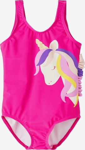 NAME ITJednodijelni kupaći kostim 'Zella' - roza boja: prednji dio