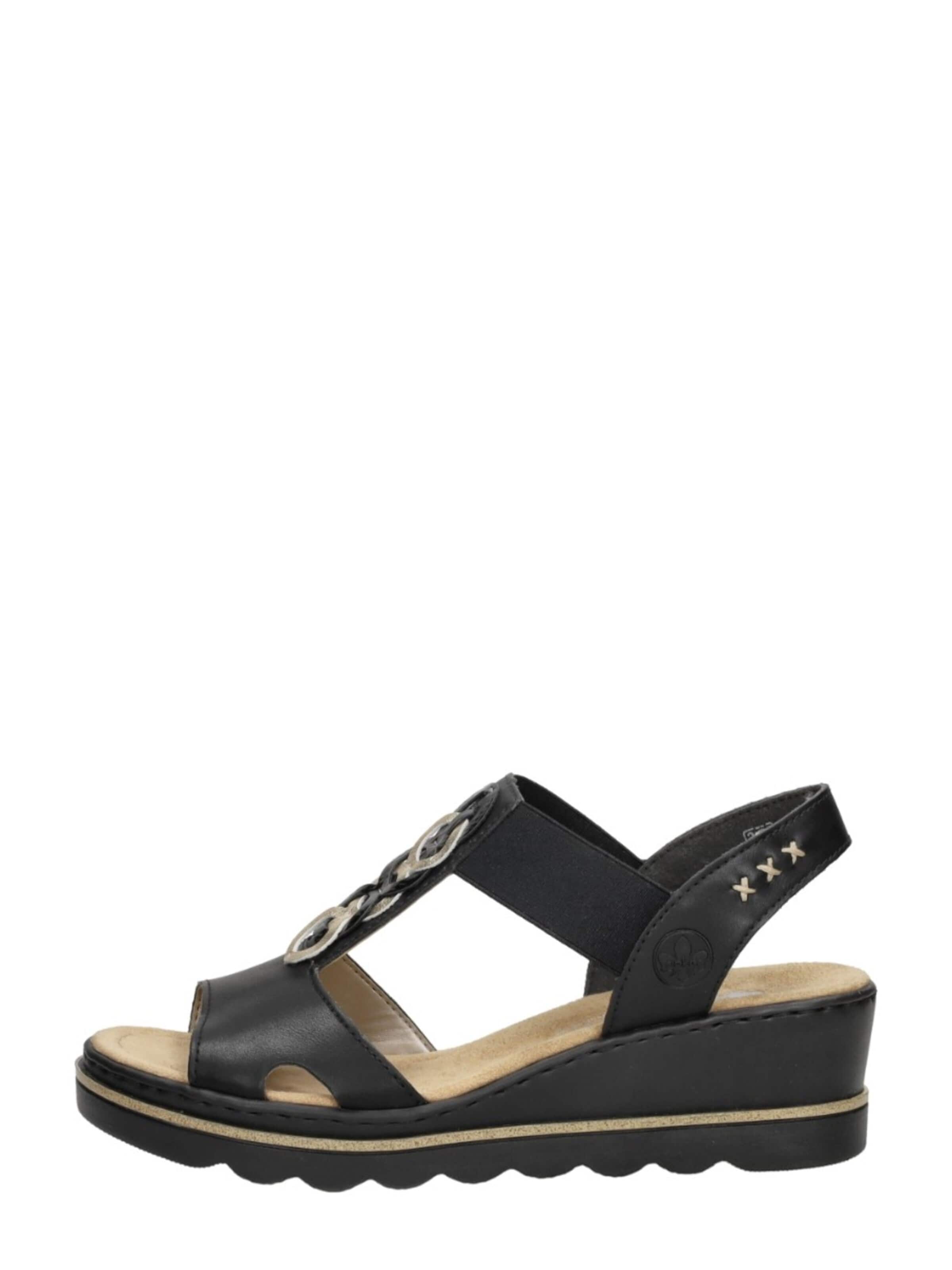 Rieker Sandal 'Sandalen Hak' in Black: front
