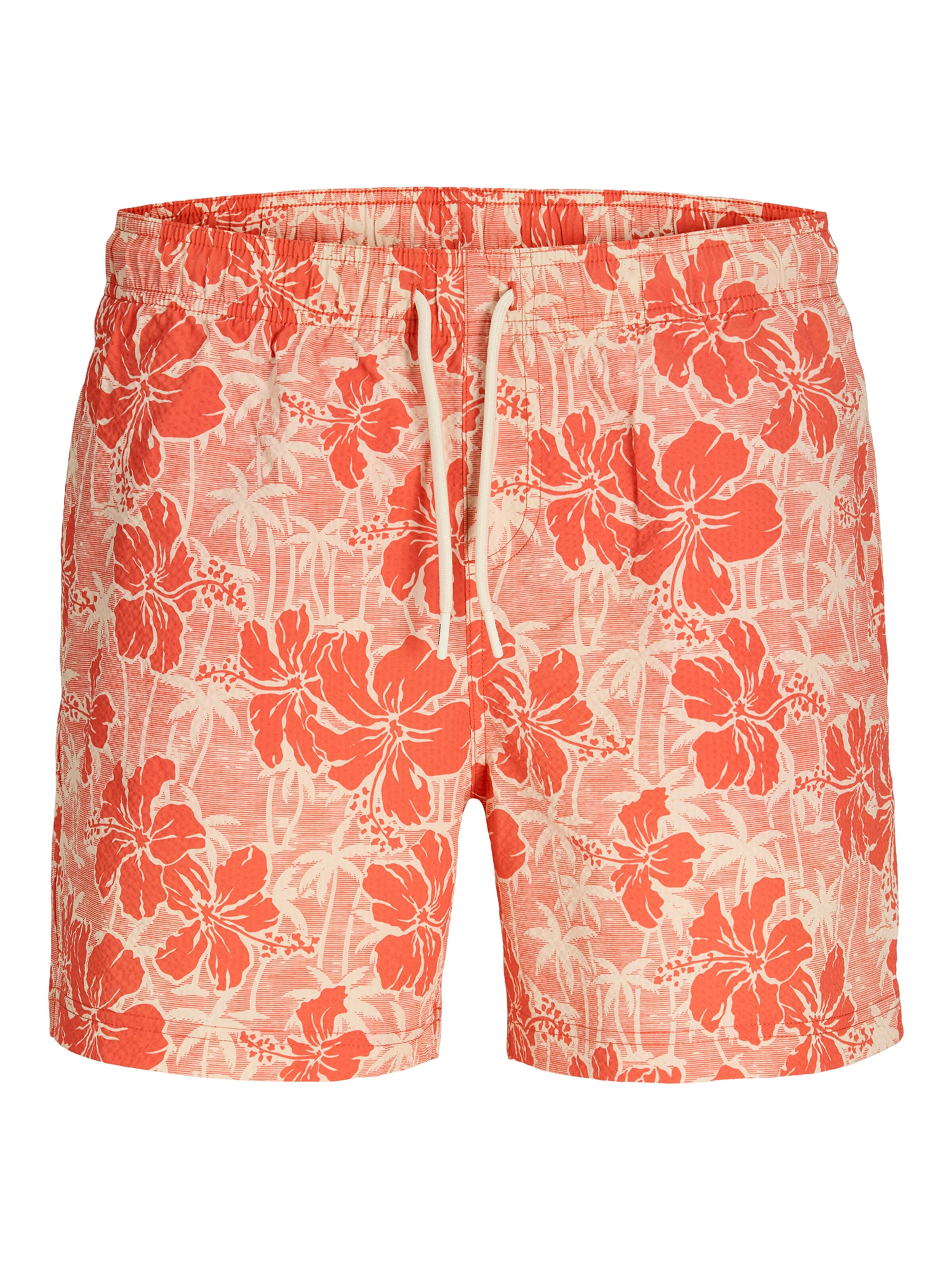 JACK & JONES Σορτσάκι-μαγιό 'JPSTMAUI FLOWER' σε πορτοκαλί: μπροστά
