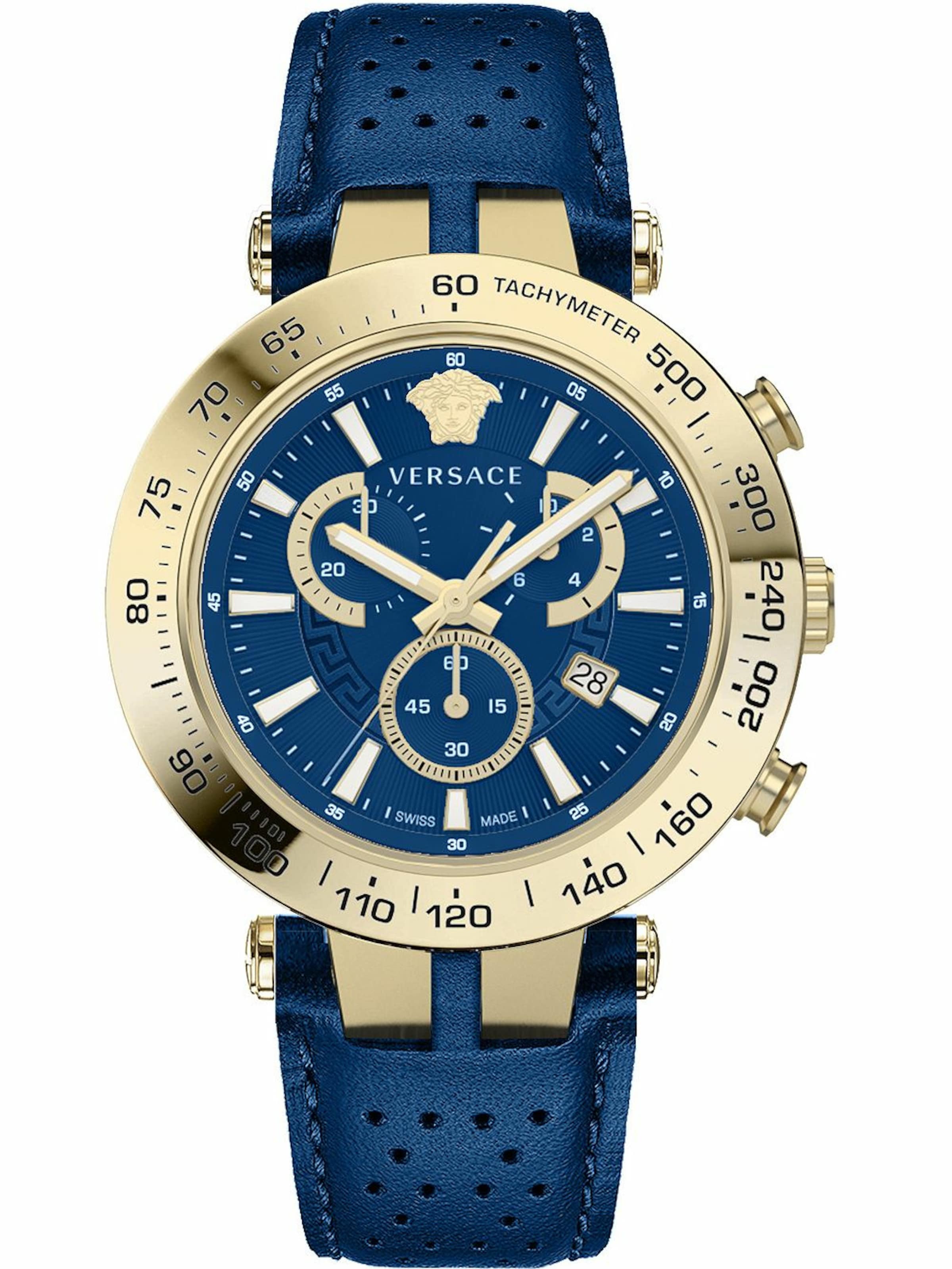 VERSACE Analog Watch 'Bold' in Navy / Gold, Item view