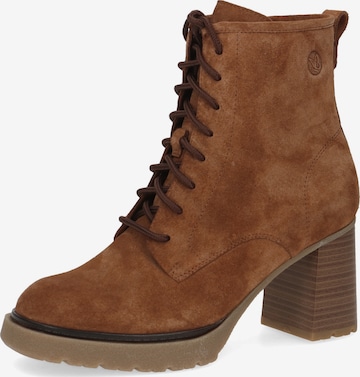 CAPRICE Lace-Up Ankle Boots in Brown: front