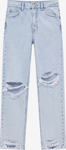 Pull&Bear Regular Jeans in Blauw: voorkant