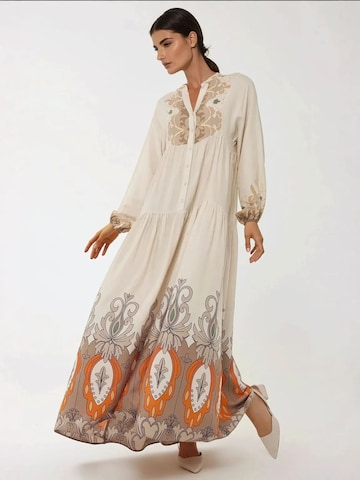 Hiccup Shirt Dress in Beige