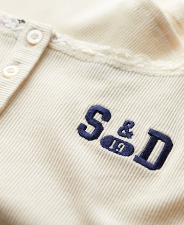 Superdry Top 'Athletic Essentials' in Beige