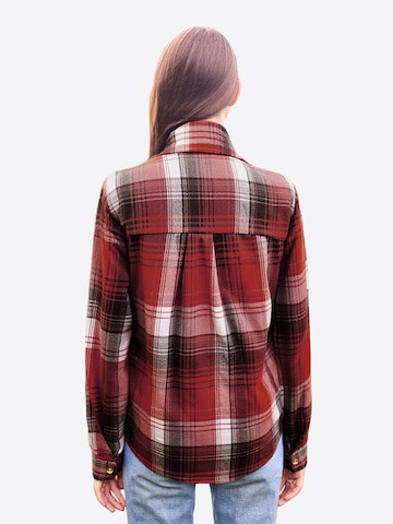 Imily Bela Bluza | rdeča barva: zadnja stran