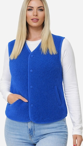 Worldclassca Vest 'Damen Kurze Kuschel Weste' in Blue: front
