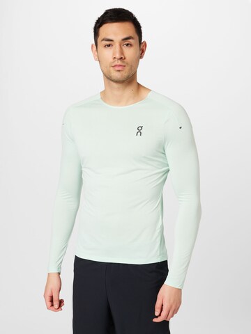 On Performance Shirt in Green: front