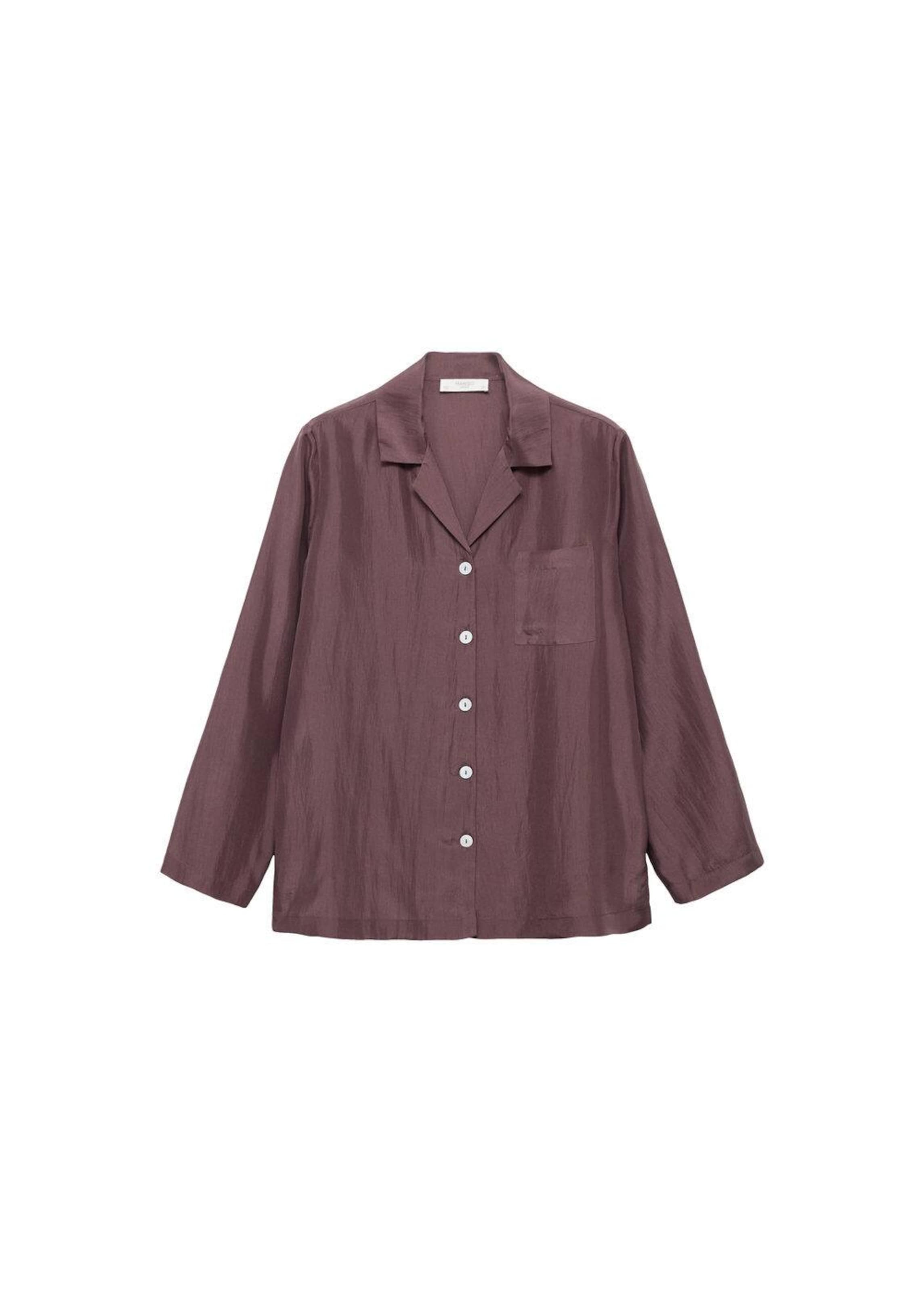 MANGO Schlafshirt 'Habo' in Lila: Vorderseite