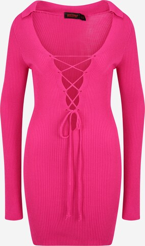 Misspap Knitted dress in Pink: front