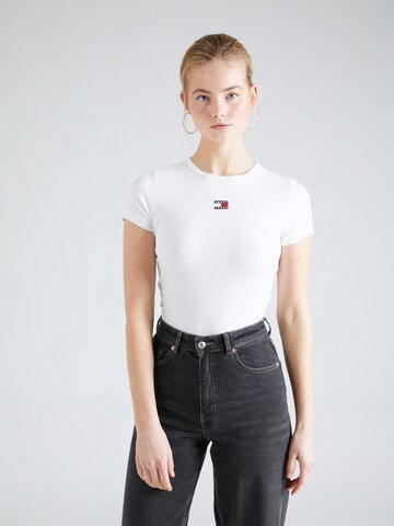 T-shirt Tommy Jeans en blanc : devant