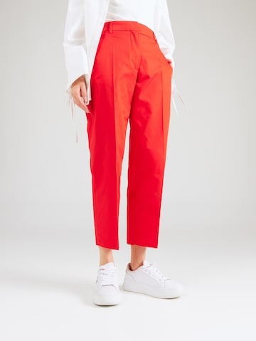 TOMMY HILFIGER Regular Pleated Pants in Red: front