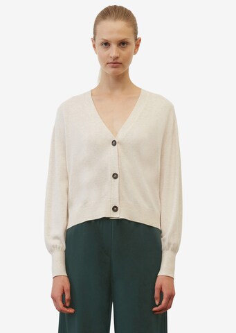 Marc O'Polo Gebreid vest in Beige: voorkant