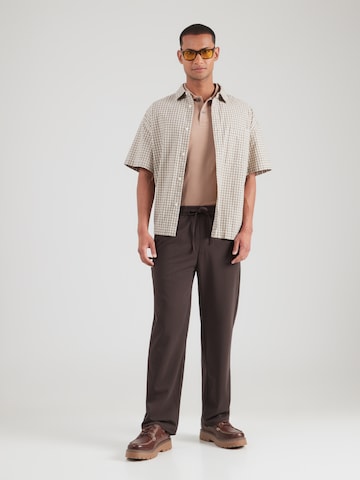 Abercrombie & Fitch Poloshirt 'PORTABELLA' in Braun