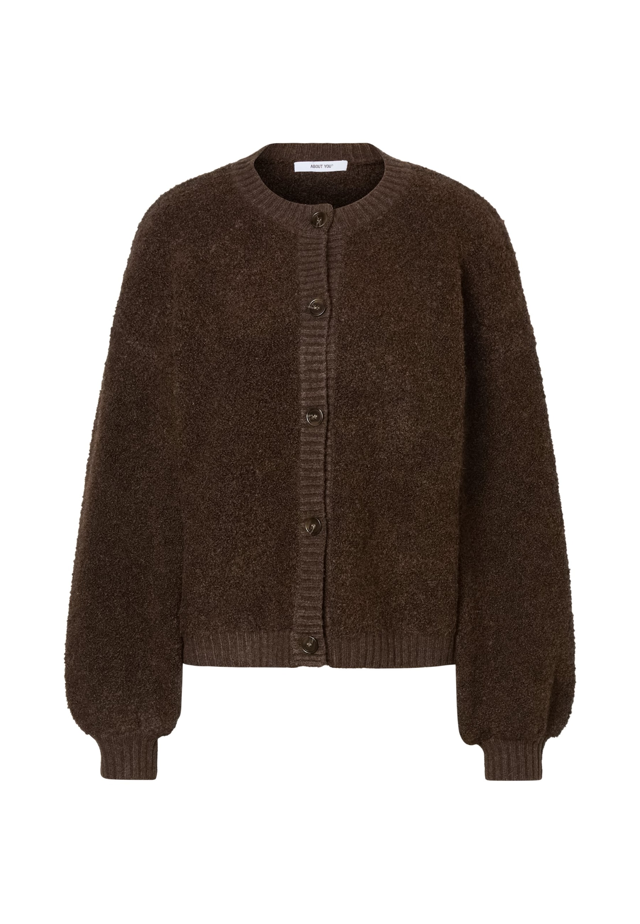ABOUT YOU Gebreid vest 'Noa' in Bruin: voorkant