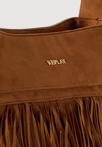 Borsa a spalla di REPLAY in marrone: superiore
