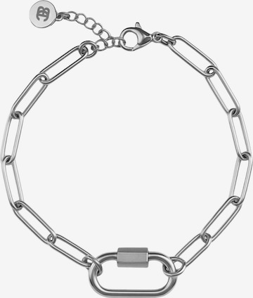 BEACH TO THE CITY Armband 'BEACH Paperclip' in Silber: Vorderseite