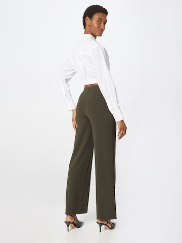 VERO MODA Wide leg Pleated Pants 'BECKY' in Green