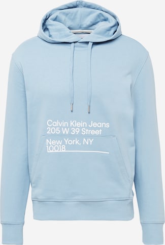Calvin Klein Jeans Majica 'Address' | modra barva: sprednja stran