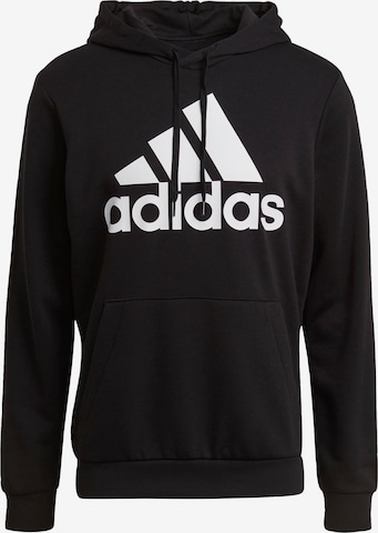 ADIDAS SPORTSWEARSportska sweater majica 'Essentials Big Logo' - crna boja: prednji dio