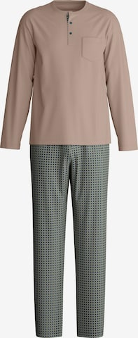CALIDA Pyjama lang 'EDITION 85' in Bruin: voorkant