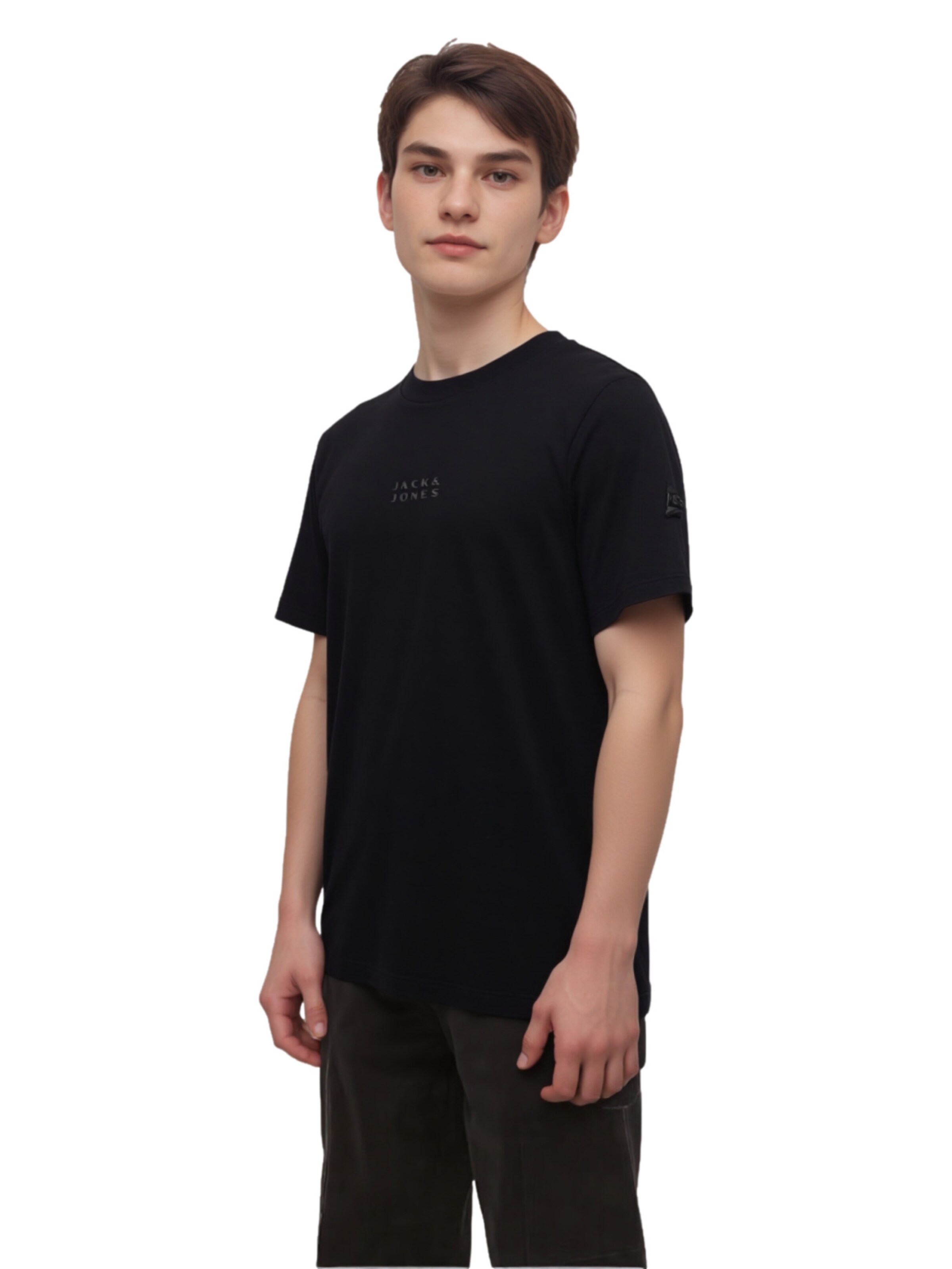 Maglietta 'Point' di Jack & Jones Junior in nero: frontale