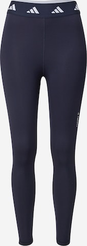 ADIDAS PERFORMANCE Skinny Sportbroek 'Techfit' in Blauw: voorkant