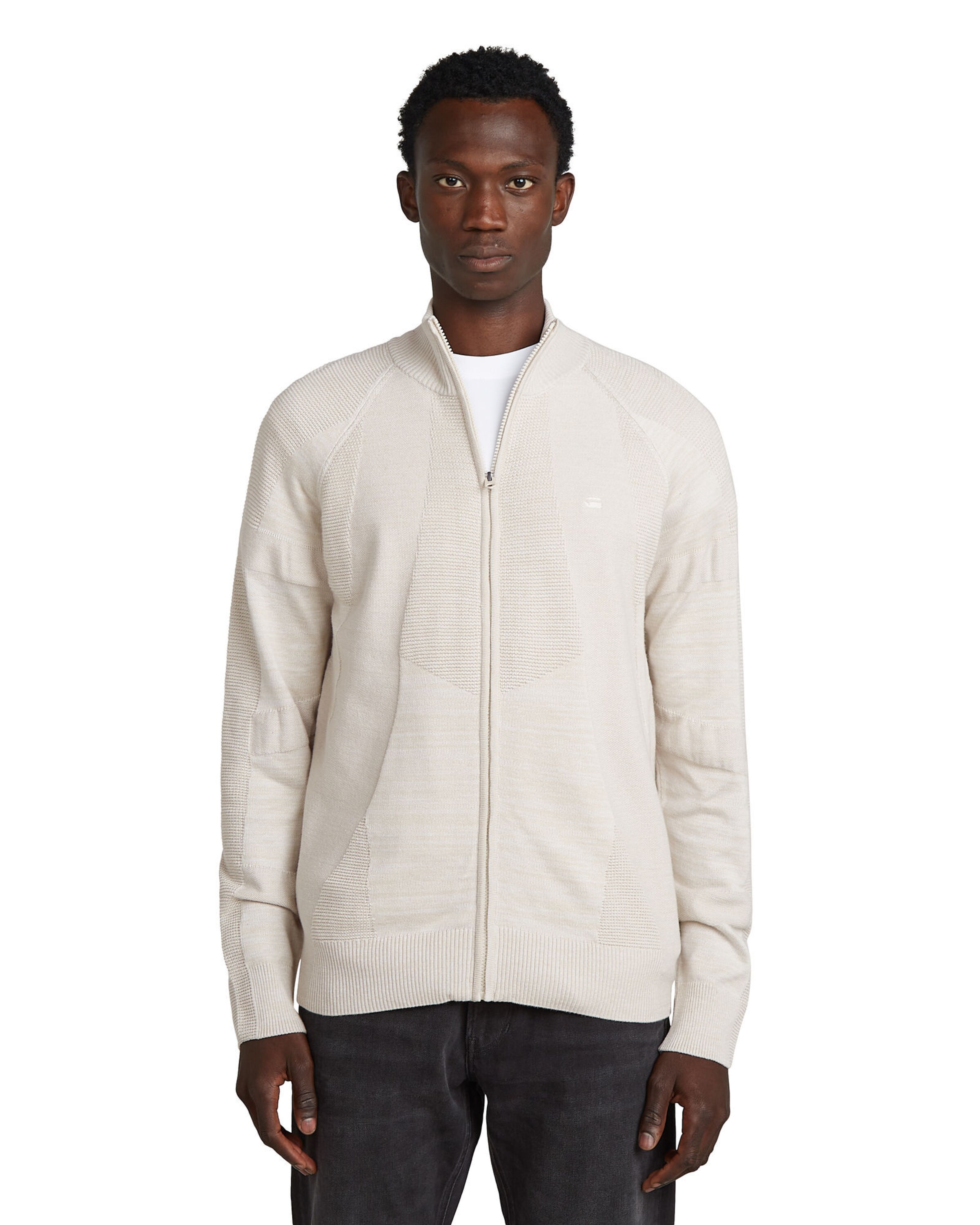 G-STAR Gebreid vest in Wit: voorkant