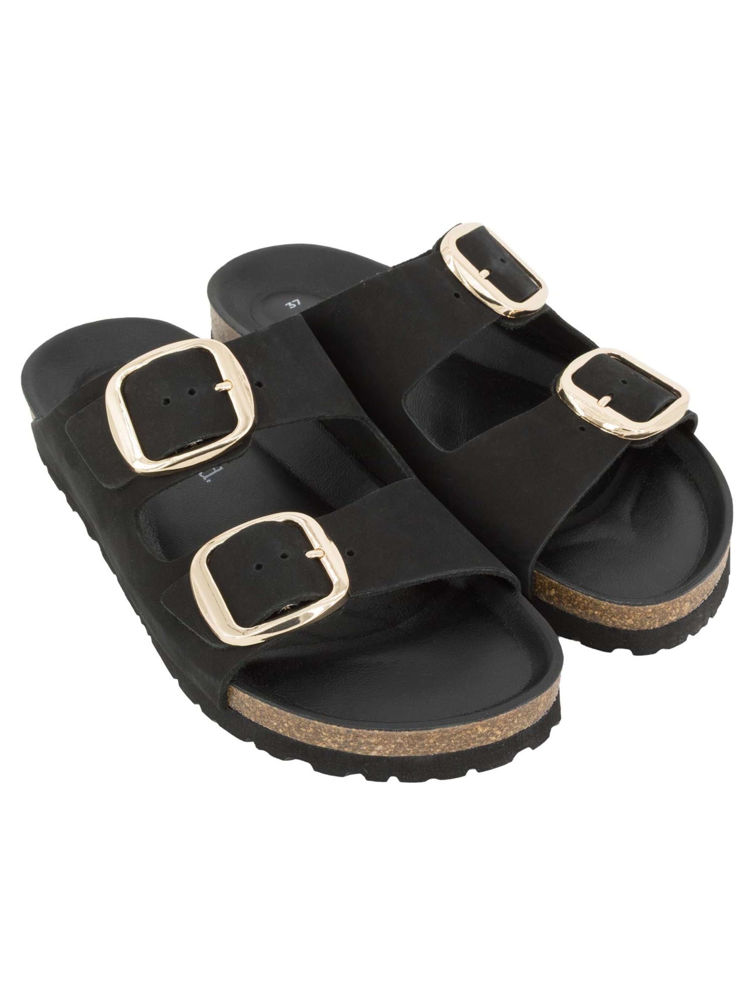 Piece Of Mind Muiltjes 'Comfort' in Zwart