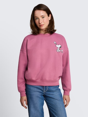 TOM TAILOR DENIM Sweatshirt 'Snoopy' in Lila: voorkant