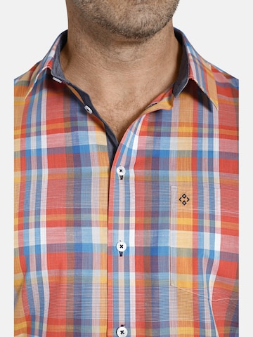 Charles Colby Comfort fit Button Up Shirt ' Duke Cormack ' in Orange