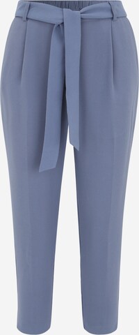 Forever New Petite Slimfit Kalhoty se sklady v pase 'Penny' – modrá: přední strana