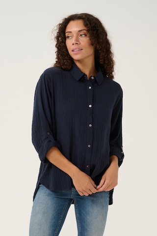 CULTURE Bluse in Blau: Vorderseite