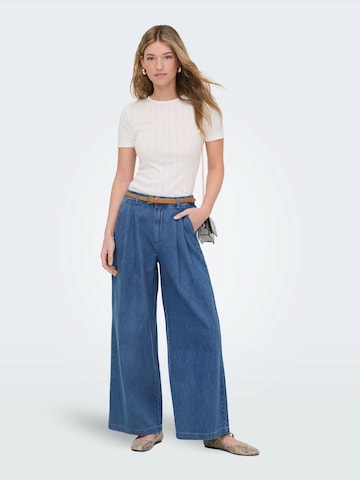 ONLY Bő szár Redős farmer 'ONLNORRIE' - kék