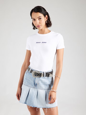 GUESS JEANS Μπλουζάκι σε λευκό: μπροστά