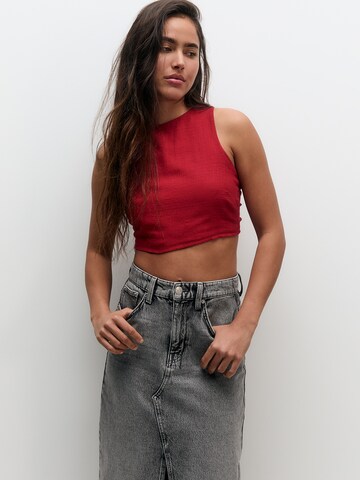 Pull&Bear Top in Rood: voorkant
