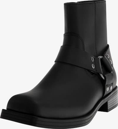 Botine Pull&Bear pe negru / argintiu, Vizualizare produs