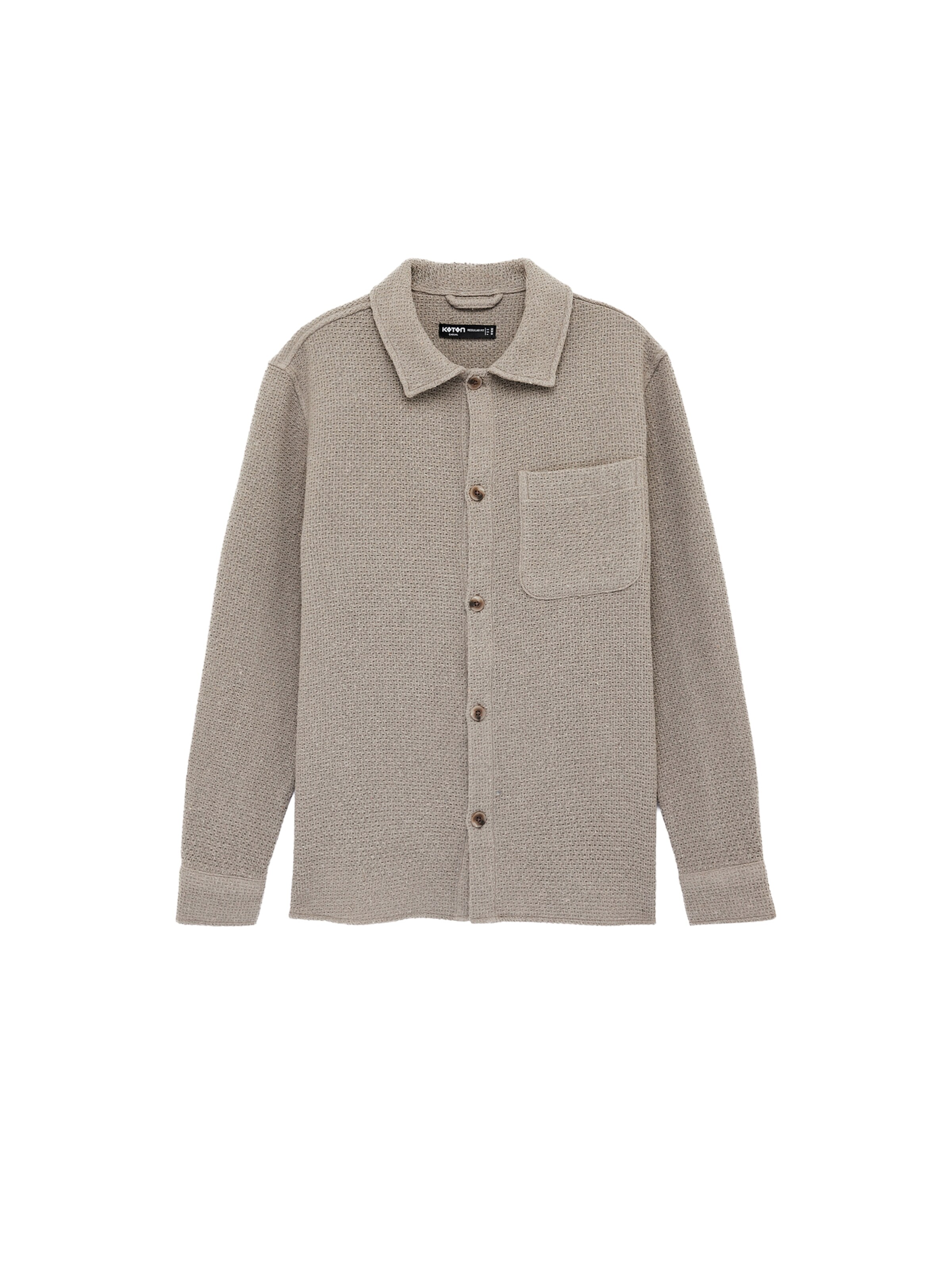 Koton Regular fit Button Up Shirt in Brown: front