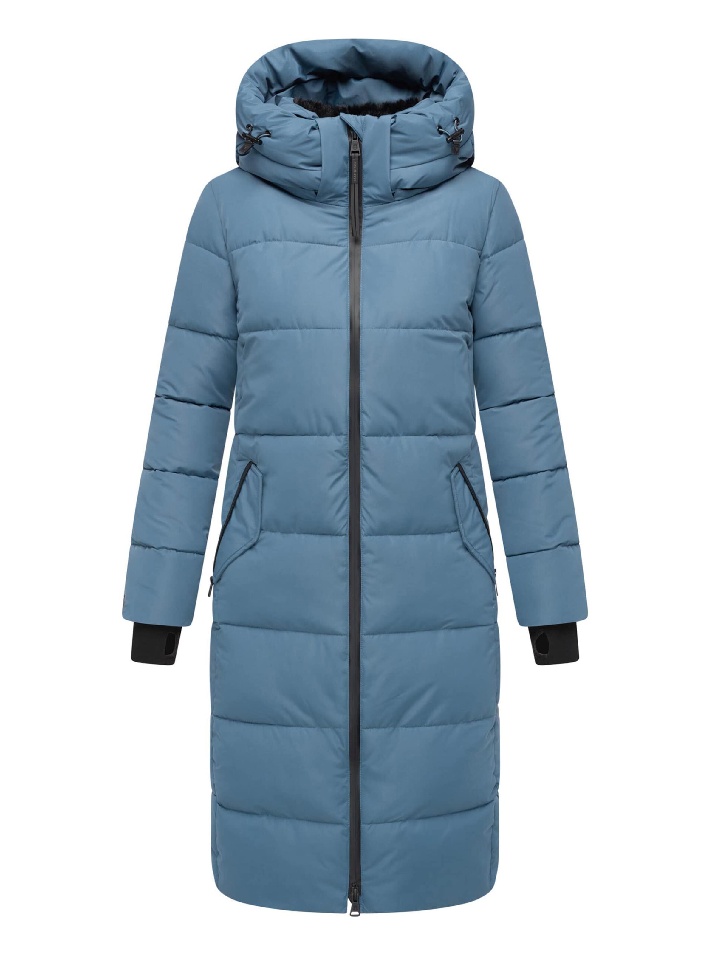 MARIKOO Winter coat 'Zuraraa XVI' in Blue: front