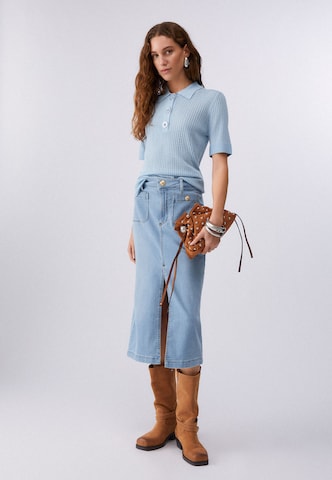 mėlyna Liu Jo Sijonas