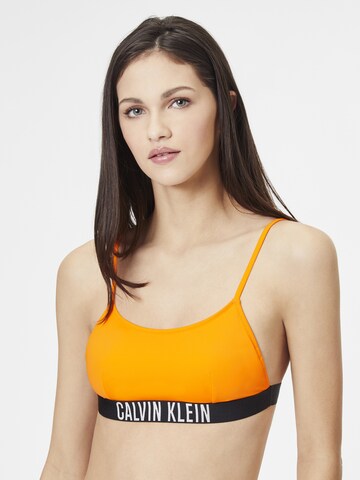 Calvin Klein Swimwear Normální Horní díl plavek 'Intense Power' – oranžová: přední strana