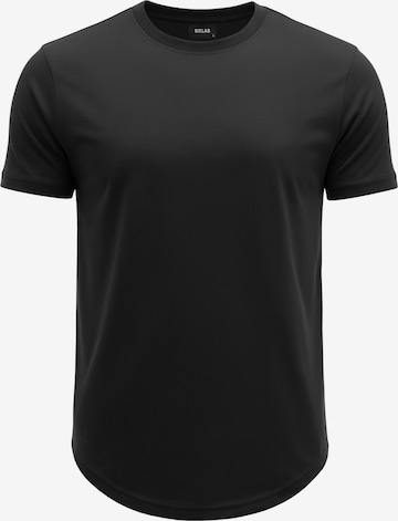 SIXLAB Shirt 'Round T-Shirt' in Black: front