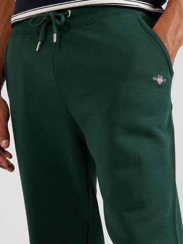GANT Zúžený Kalhoty – zelená