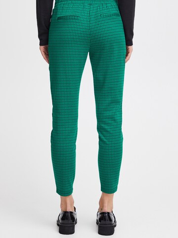 ICHI Slim fit Trousers in Green