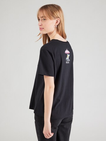 Frogbox Shirt 'Snoopy More Chill Out' in Zwart