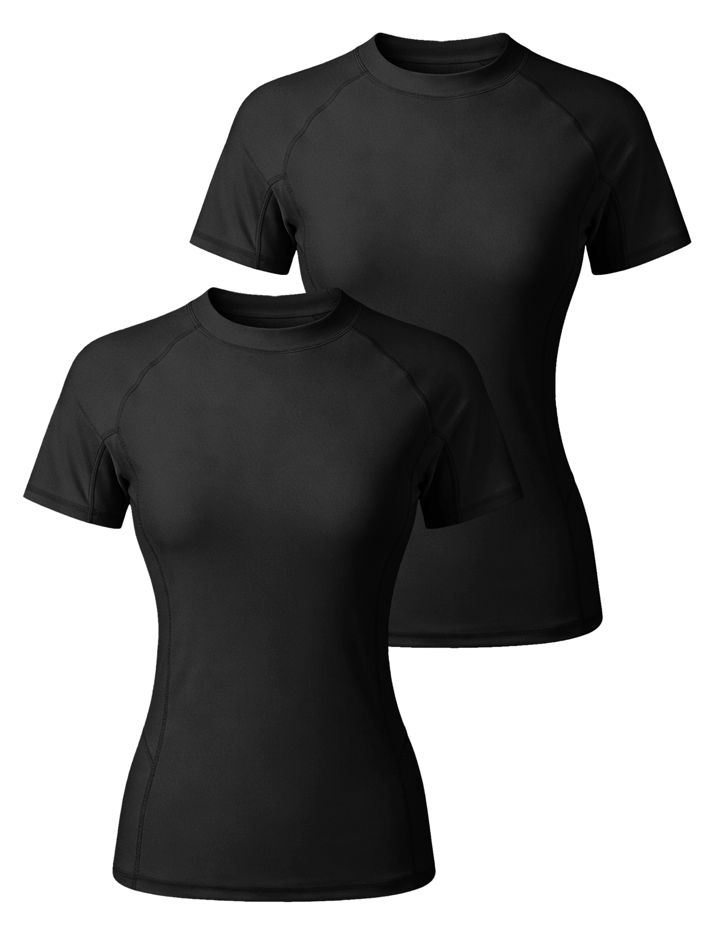 MEETWEE Haut de tankini en L en noir, Vue avec produit