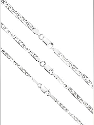 NTHIRTYTHREE Necklace 'Silberkette 925 Sterling Silber Traversino Stil Echtsilber 45cm-60cm Halskette - Bestpreis - Damen Herren mit Schmuckbox - Sale 31.08.2026' in Silver: front