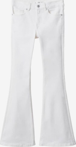 MANGO Rozkloszowany krój Jeansy 'Flare' w kolorze biały: przód